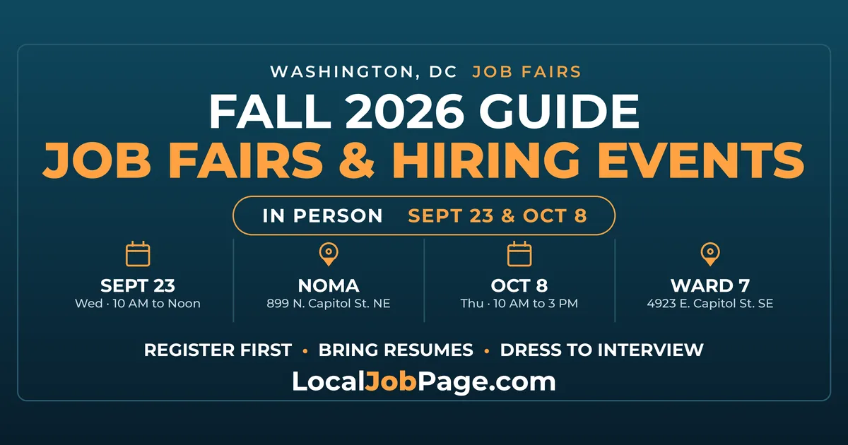 Fall 2026 Washington DC Job Fairs and Hiring Events: Your Guide